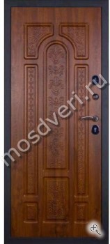 Квартирная дверь коричневого цвета с виноритом и МДФ - купить от производителя Мосдвери Квартирная дверь коричневого цвета с виноритом и МДФ