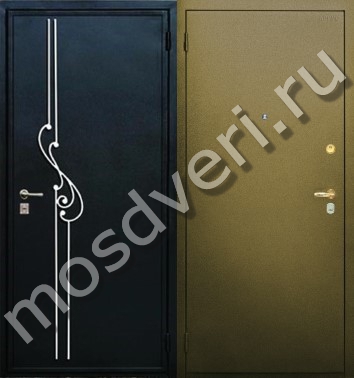 Порошковая дверь с коваными элементами - купить от производителя Мосдвери Порошковая дверь с коваными элементами